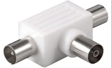Goobay 67219 kabel kønsskifter Coaxial 2x Coaxial Hvid