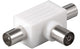 Goobay 67219 kabel kønsskifter Coaxial 2x Coaxial Hvid