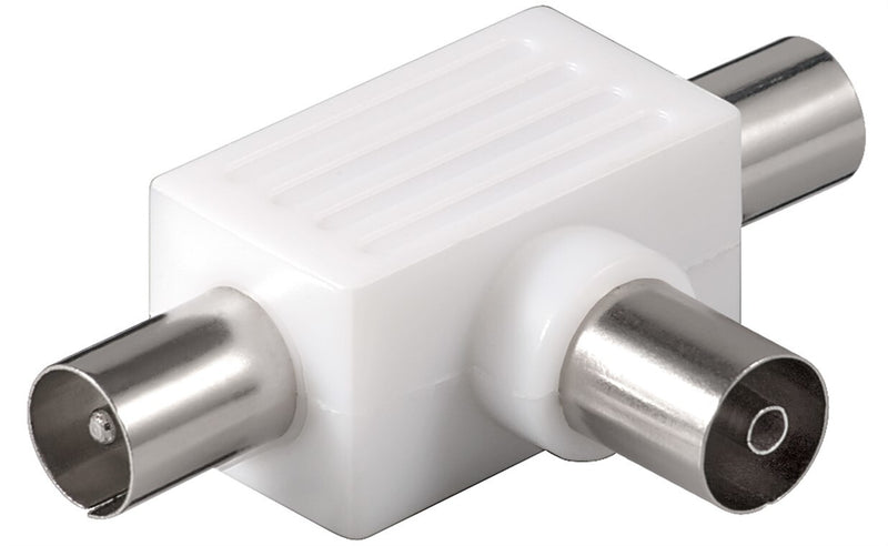 Goobay 67219 kabel kønsskifter Coaxial 2x Coaxial Hvid