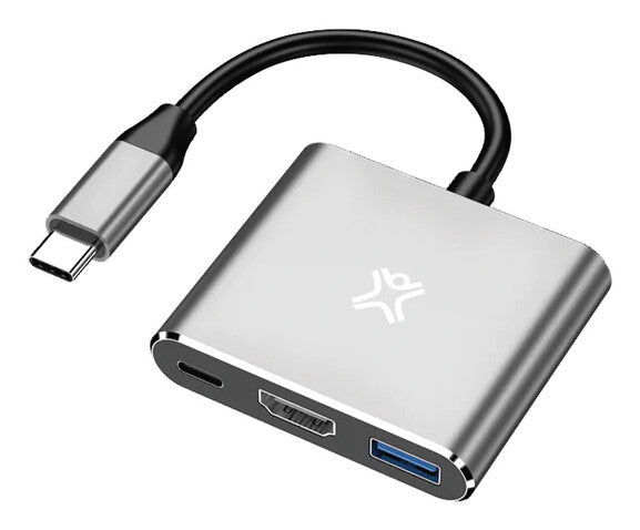 XtremeMac XWH-HUB3-13 dockingstation Ledningsført USB Type-C Sølv