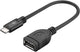 Goobay 55470 USB-kabel USB 2.0 0,2 m USB C USB A 0,48 Gbit/sek. Sort