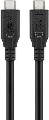 Goobay 74190 USB-kabel USB4 Gen 2x2 0,5 m USB C 40 Gbit/sek. 100 W Sort