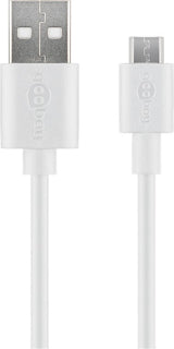 Goobay 43837 USB-kabel USB 2.0 1 m USB A Micro-USB B 0,48 Gbit/sek. Hvid