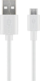 Goobay 38666 USB-kabel USB 2.0 2 m USB A Micro-USB B 0,48 Gbit/sek. Hvid