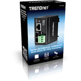 Trendnet TI-F10SC netværksomformer til medie 200 Mbit/s 1310 nm Multitilstand Sort