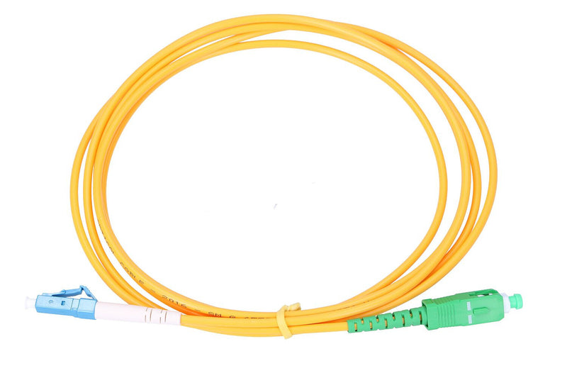 Extralink PATCHCORD SC/APC-LC/UPC SM G.652D SIMPLEX 15M InfiniBand og fiberoptisk kabel FTTH Gul