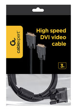 Gembird DVI-D/DVI-D 3m DVI kabel Sort
