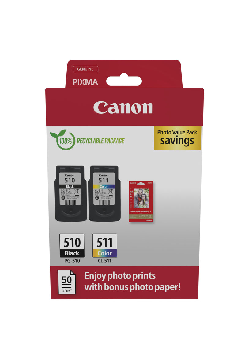 Canon 2970B017 blækpatron 2 stk Original Sort, Blå, Magenta, Gul