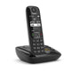 Gigaset AS690A Analog/DECT-telefon Nummervisning Sort