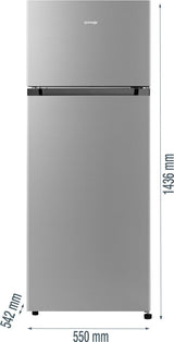 Gorenje RF414DPS4 Fritstående 206 L Grå, Metallic