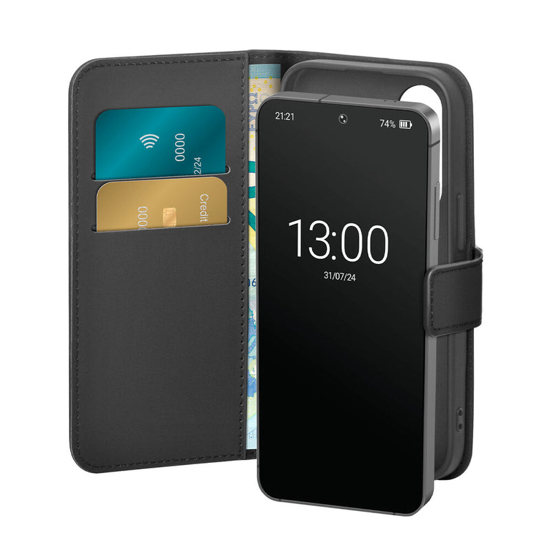 PURO Wallet Stand mobiltelefon etui 17 cm (6.7") Tegnebogsetui Sort