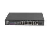 Lanberg RSFE-16P-2C-250 netværksswitch Ikke administreret Gigabit Ethernet (10/100/1000) Strøm over Ethernet (PoE) 1U Sort