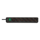 Brennenstuhl 1159500400 stikdåse 3 m 6 AC stikkontakt(er) Indendørs Sort
