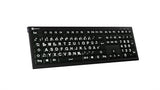 Logickeyboard LKB-LPWB-A2PC-DE tastatur Universel USB QWERTZ Tysk Sort