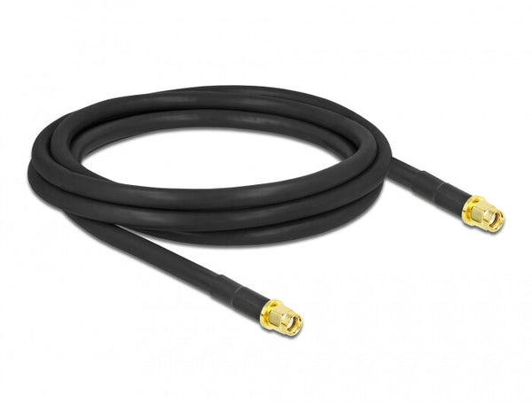 DeLOCK 90454 koaxial kabel LMR300 2 m RP-SMA Sort