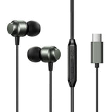 JOYROOM JR-EC06 USB Type C Grey - Wired Headphones Hovedtelefoner Ledningsført I ørerne Opkald/musik USB Type-C Grå