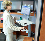 Ergotron WorkFit C-Mod, Single Display Sit-Stand Workstation 68,6 cm (27") Gulv Grå