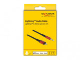 DeLOCK 86587 lydkabel 1,5 m 3.5mm Lightning Sort