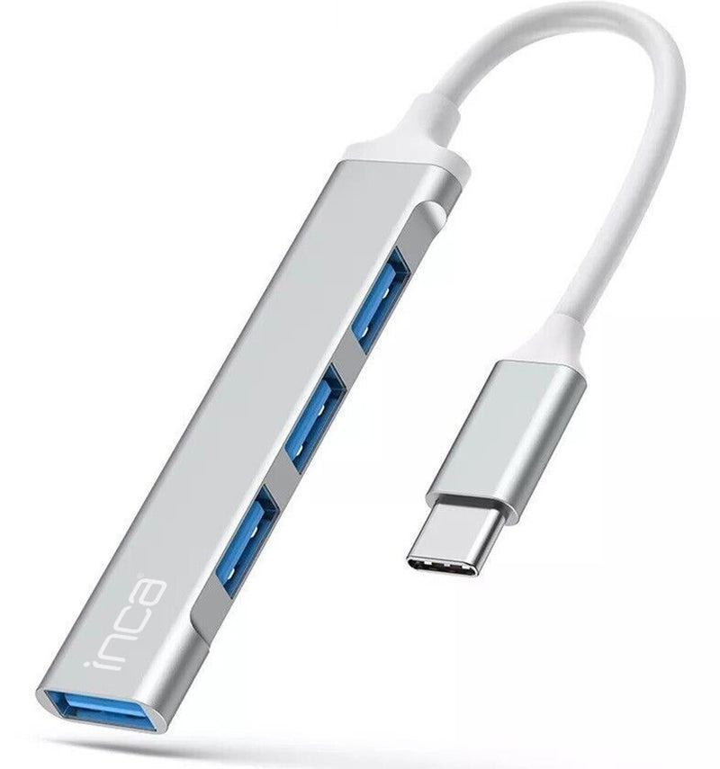 Inca IUSB-04TX interface hub USB Type-C 5000 Mbit/s Sølv, Hvid