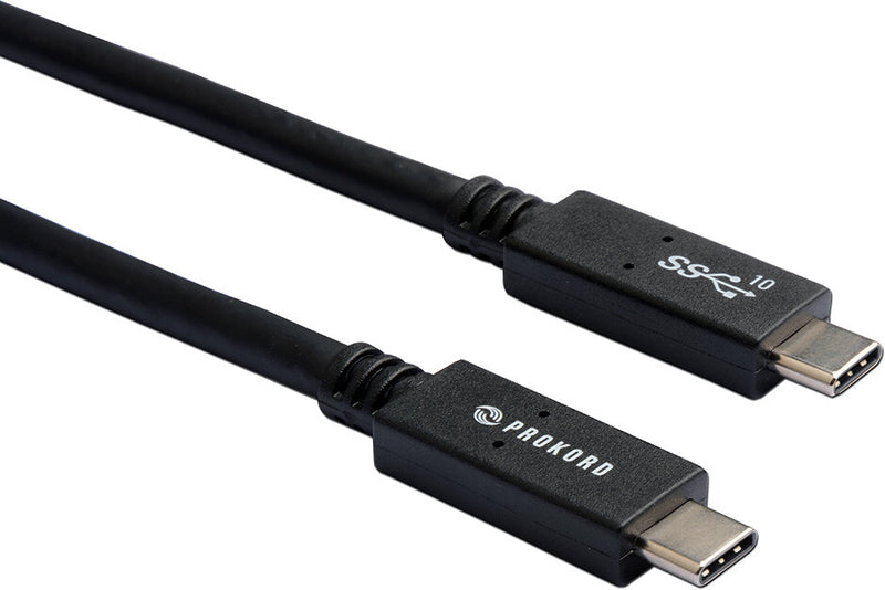 Prokord USB3.1 CM-CM 01 USB-kabel USB 3.2 Gen 2 (3.1 Gen 2) 0,25 m USB C Sort