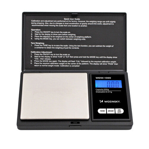Wozinsky WDW-1000 Elektronisk postskala Sort
