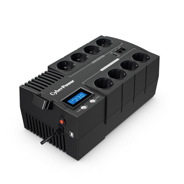 CyberPower BR1200ELCD UPS-enhed Interaktivt indgangsstik 1,2 kVA 720 W 8 AC stikkontakt(er)