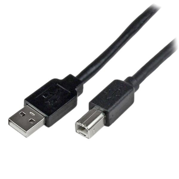 StarTech.com USB2HAB65AC USB-kabel USB 2.0 20 m USB A USB B 0,48 Gbit/sek. Sort