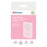Verbatim Charge 'n' Go Lithium polymer (LiPo) 5000 mAh Trådløs opladning Lyserød