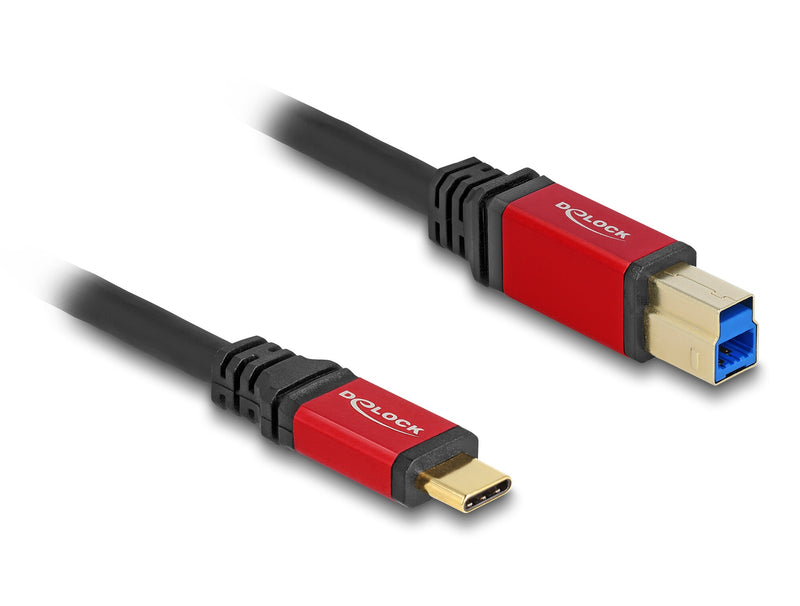 DeLOCK 80614 USB-kabel USB 3.2 Gen 1 (3.1 Gen 1) 3 m USB C USB B 5 Gbit/sek. Sort, Rød