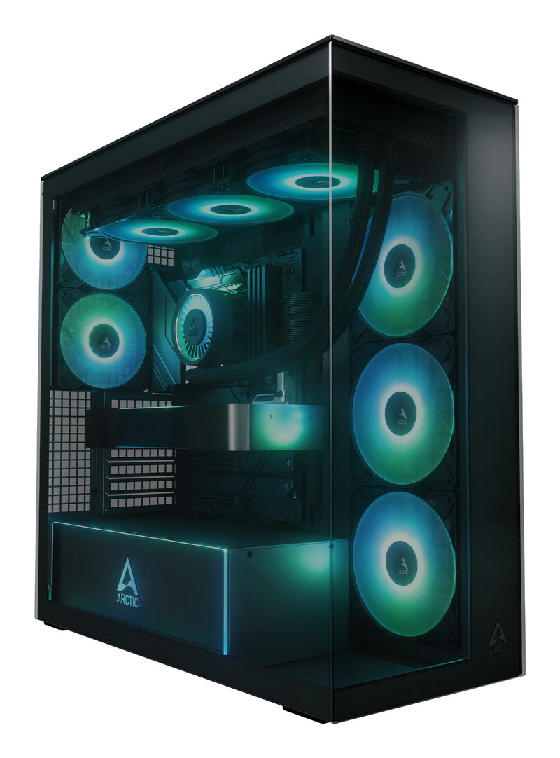ARCTIC Xtender Black (Tinted Glass) Midi Tower Sort