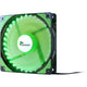 Inter-Tech L-12025 Computerkabinet Ventilator 12 cm Sort, Grøn