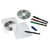 Hama CD-ROM Paper Sleeves 50, White 50 diske Hvid