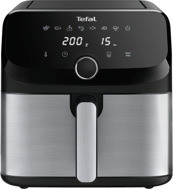 Tefal Easy Fry Mega EY855D10 frituregryde Enkelt 7,5 L Enkeltstående 2020 W Varmluftsteger Sort, Rustfrit stål