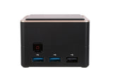 ECS LIVA Q3 Plus AMD Ryzen Embedded V1000 V1605B 8 GB DDR4-SDRAM 128 GB eMMC Mini PC Sort