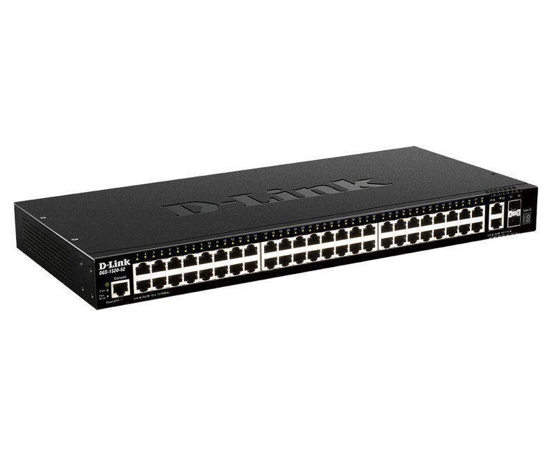 D-Link DGS-1520-52/E netværksswitch Administreret L3 10G Ethernet (100/1000/10000) 1U Sort