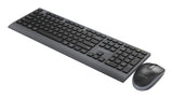 Gembird KBS-WPS-02 tastatur Mus inkluderet Hjemme/kontor RF trådløs + Bluetooth QWERTY US International Sort