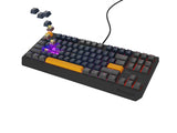 GENESIS THOR 230 TKL tastatur Spil USB + RF Wireless + Bluetooth QWERTY Sort, Blå, Grå, Orange