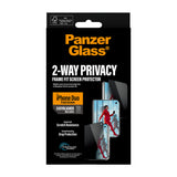 PanzerGlass ® Privacy Frontskærm Skærmbeskyttelse iPhone Duo | RammeFit m. EasyAligner