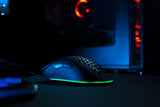 Deltaco Gaming DM210 ultralet gamingmus, 6400 DPI, RGB, gummibelagte sidegreb, sort