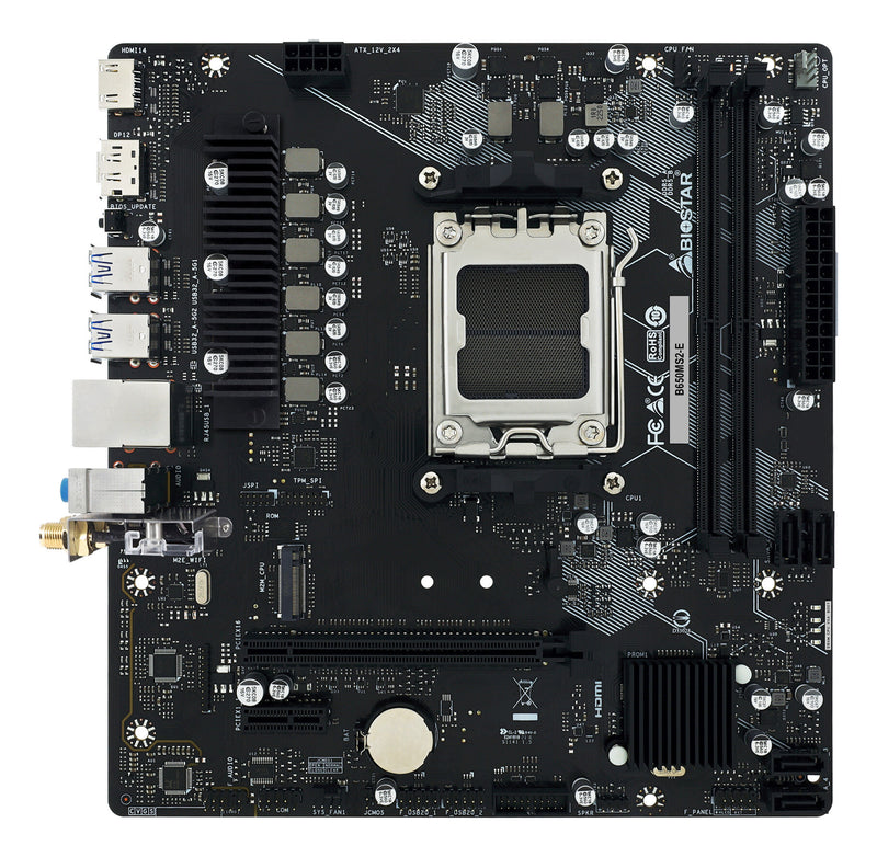 Biostar B650MS2-E bundkort AMD B650 Sokkel AM5 micro ATX