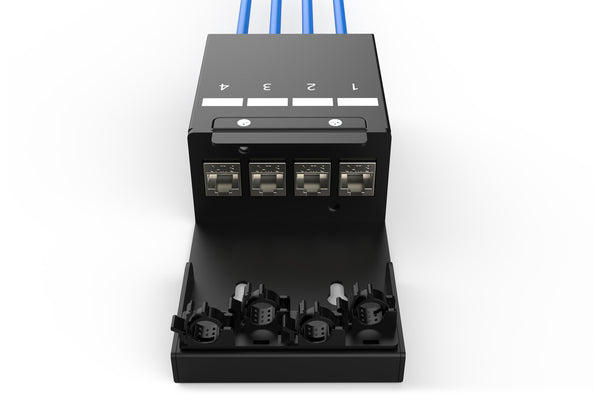 Digitus DN-93708-4 netværk fordelerskab Sort