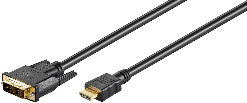 Goobay 51579 videokabel adapter 1 m HDMI DVI-D Sort