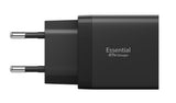 Spigen Essential EE472EU Universel Sort Vekselstrøm Hurtig opladning Indendørs
