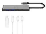 Hama 00200147 interface hub USB Type-C 10000 Mbit/s Grå