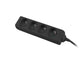 Lanberg PS0-04E-0150-BK stikdåse 1,5 m 4 AC stikkontakt(er) Indendørs Sort