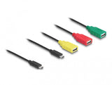 DeLOCK 64203 kabel kønsskifter USB Type-C 3 x USB-A female + 1 x USB-C Flerfarvet