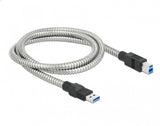 DeLOCK 86778 USB-kabel USB 3.2 Gen 1 (3.1 Gen 1) 1 m USB B USB A 5 Gbit/sek. Sølv