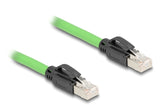 DeLOCK 80890 netværkskabel Sort, Grøn 2 m Cat6a SF/UTP (S-FTP)