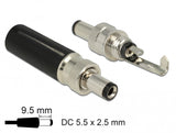 DeLOCK 89914 kabelsamler DC Sort, Nikkel