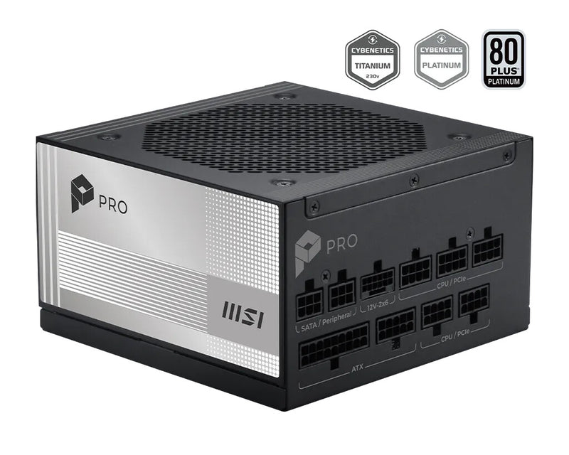 MSI PRO A850PL PCIE5 enhed til strømforsyning 850 W 20+4 pin ATX ATX Sort